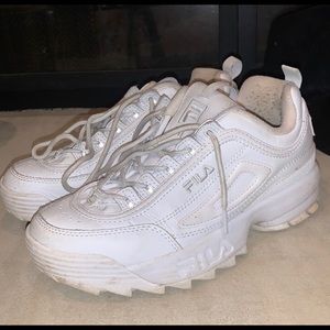 Chunky White Fila Sneakers